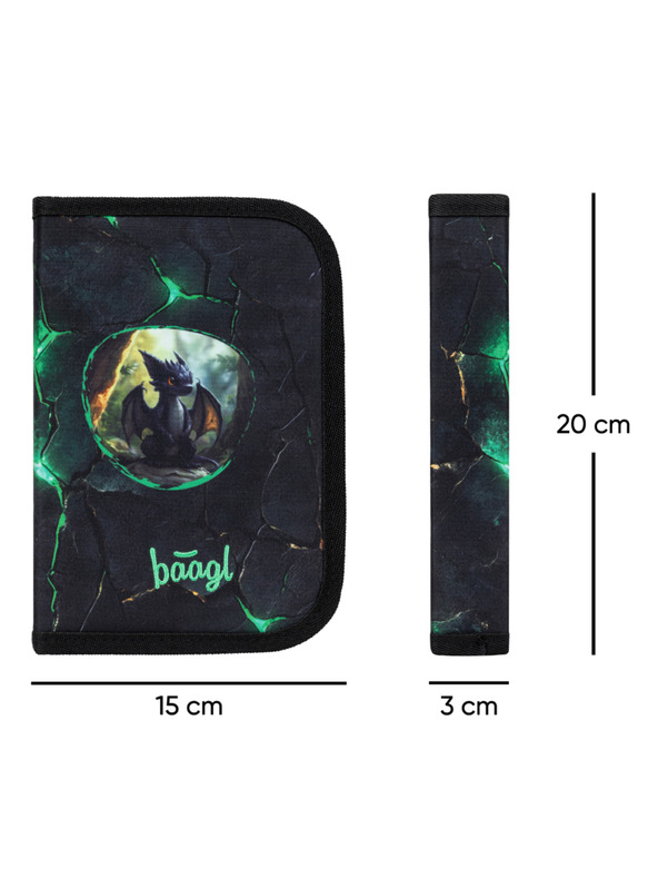 BAAGL  BAAGL SZETT 3 Zippy Sárkányok: aktitáska, tolltartó, zsák