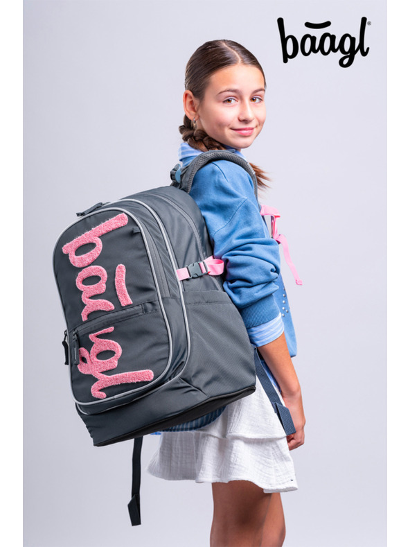 BAAGL  BAAGL Iskolai hátizsák Core Logo rózsaszín GRS