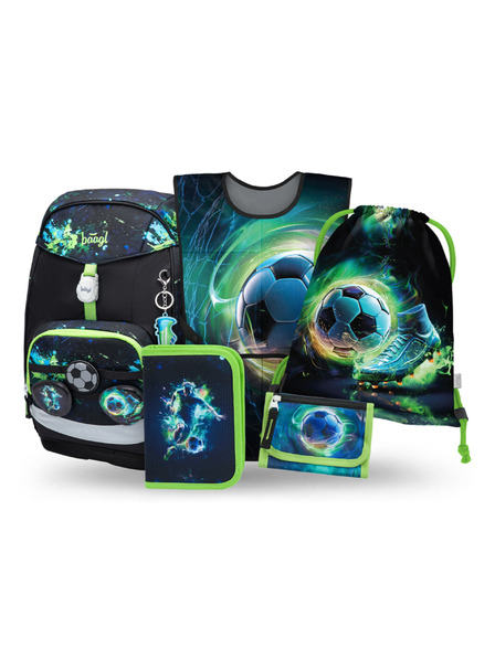 BAAGL  BAAGL SET 5 Airy Plus Futball: hátizsák, tolltartó, zacskó, kötény, pénztárca