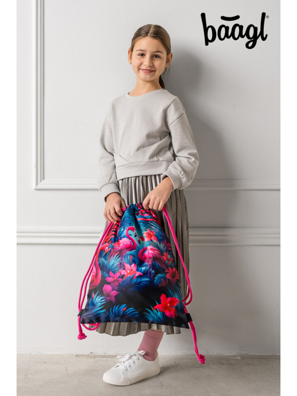 BAAGL  BAAGL SET 3 Airy Plus Flamingók: hátizsák, tolltartó, zacskó