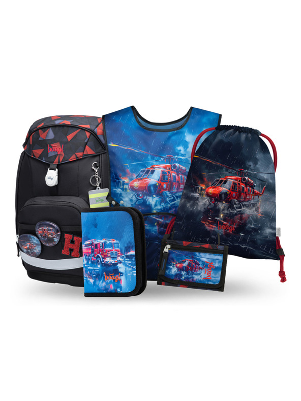 BAAGL  BAAGL SET 5 Airy Plus Mentőalakulat: hátizsák, tolltartó, zacskó, kötény, pénztárca