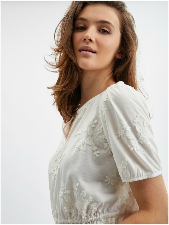 Orsay ORSAY fehér női virágmintás blúz