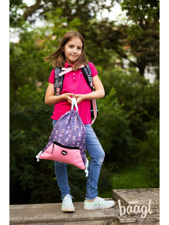 BAAGL  Szürke 3 szett zippy panda: aktatáska, tolltartó, táska Baagl