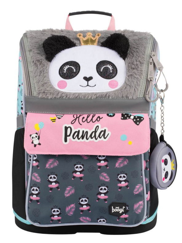 BAAGL  Szürke 3 szett zippy panda: aktatáska, tolltartó, táska Baagl