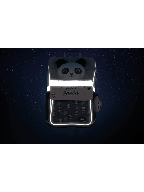 BAAGL  Szürke 3 szett zippy panda: aktatáska, tolltartó, táska Baagl