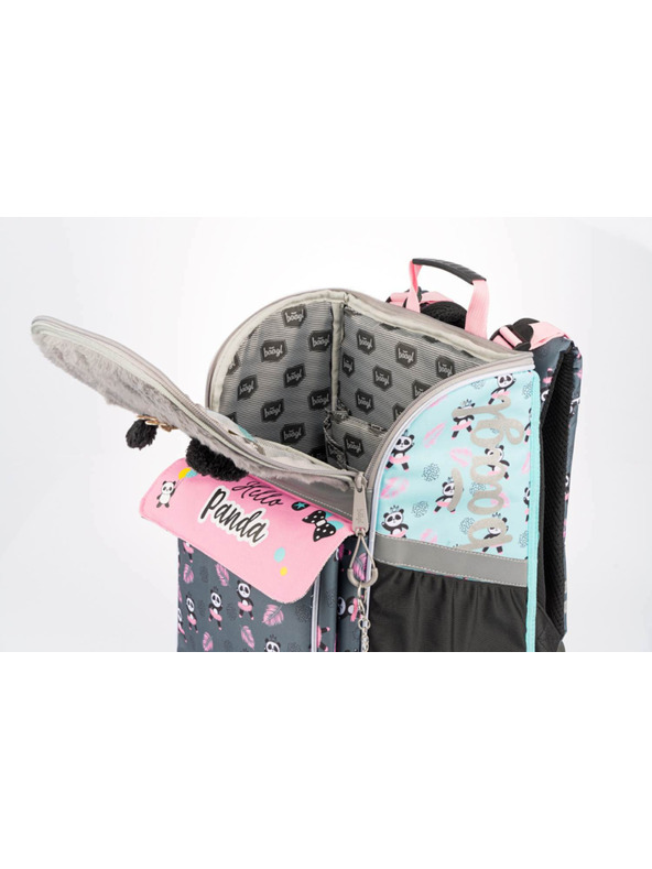 BAAGL  Szürke 3 szett zippy panda: aktatáska, tolltartó, táska Baagl