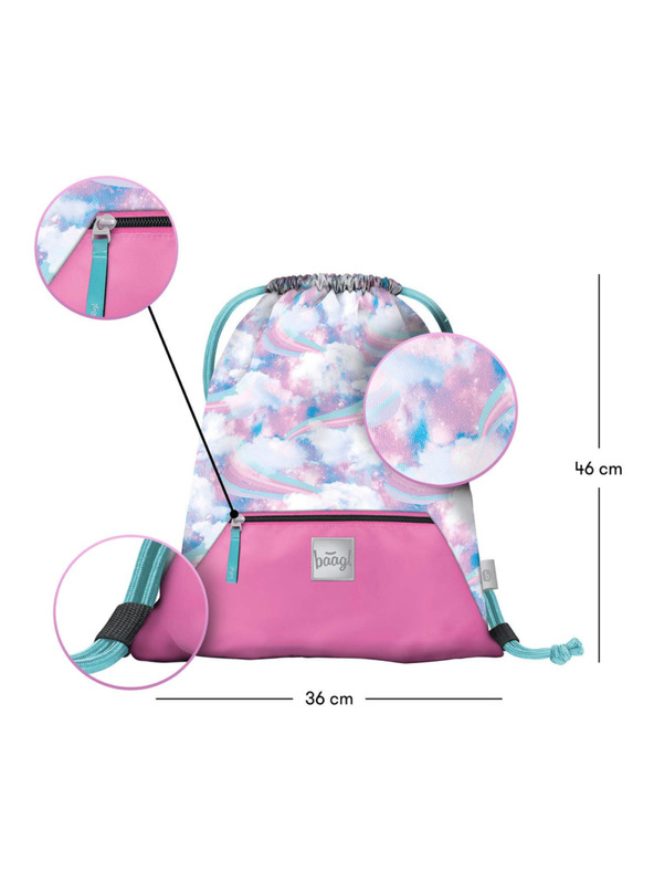 BAAGL  Kék táska zsebbel Baagl Nebe