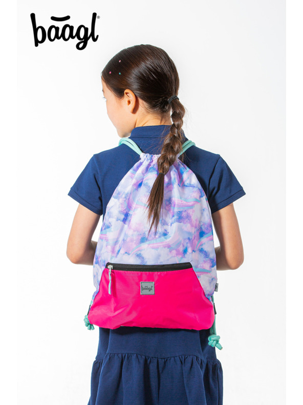 BAAGL  Kék táska zsebbel Baagl Nebe