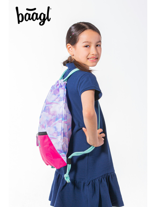 BAAGL  Kék táska zsebbel Baagl Nebe