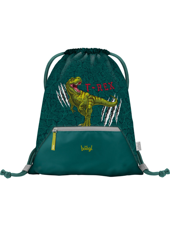 BAAGL  Zöld táska zsebbel Baagl T-Rex