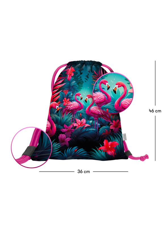 BAAGL  Rózsaszín táska Baagl Flamingók