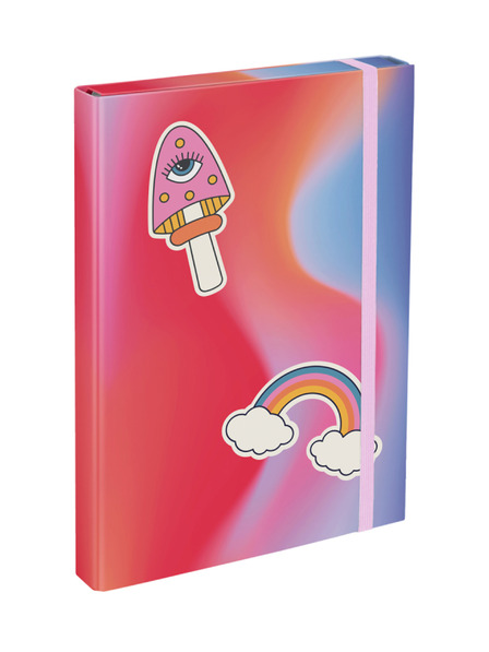 BAAGL  Piros mappák iskolai füzetekhez A4 Baagl Hippie