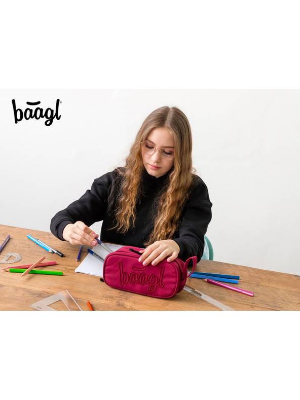 BAAGL  Piros diák tolltartó Baagl Ruby