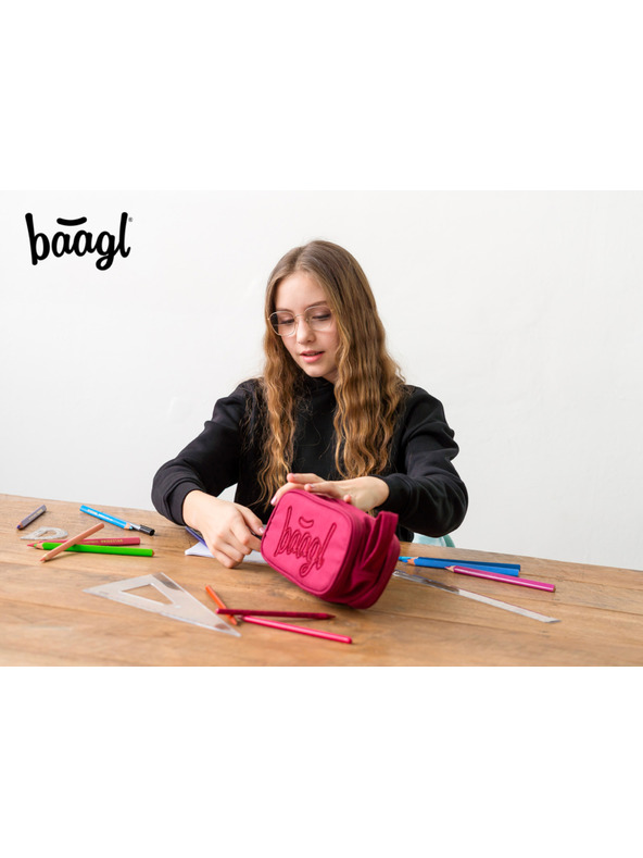 BAAGL  Piros diák tolltartó Baagl Ruby