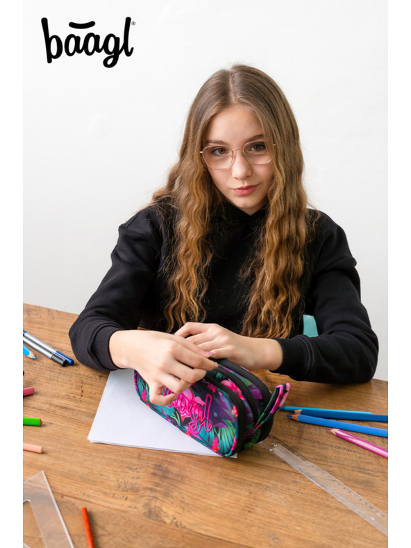 BAAGL  Rózsaszín diák tolltartó Baagl Paradise