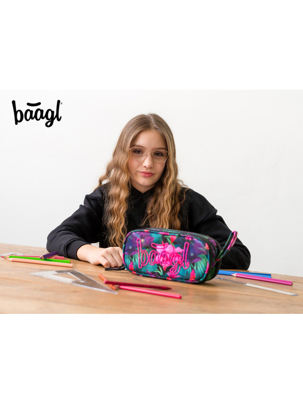 BAAGL  Rózsaszín diák tolltartó Baagl Paradise