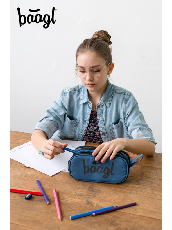 BAAGL  Kék diák tolltartó etue óceán kék Baagl