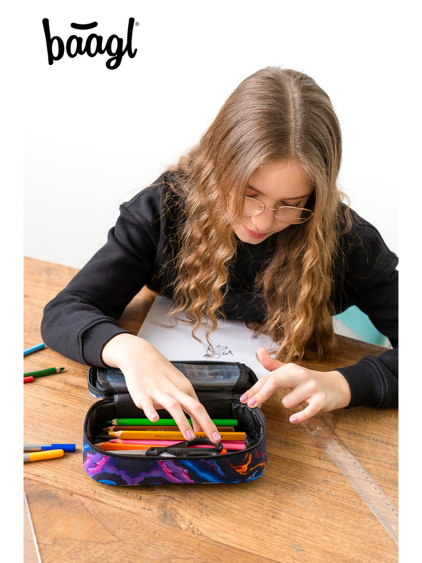 BAAGL  Lila iskolai tolltartó Baagl Marble