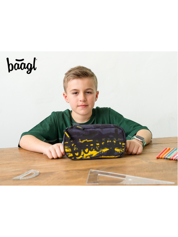 BAAGL  Szürke iskolai tolltartó Baagl Dune