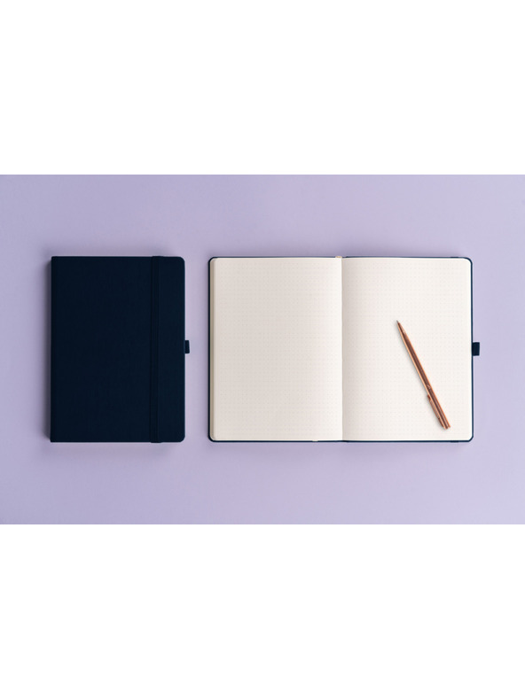 NOTIQUE NOTIQUE Notes Balacron, sötétkék, pöttyös, 15 x 21 cm