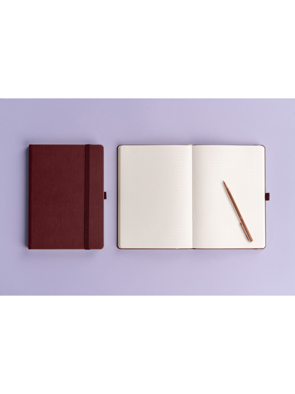 NOTIQUE NOTIQUE Notes Aprint Neo, bordó, pöttyös, 15 x 21 cm