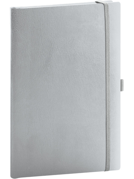 NOTIQUE NOTIQUE Notes Balacron, ezüst, bélelt, 15 x 21 cm