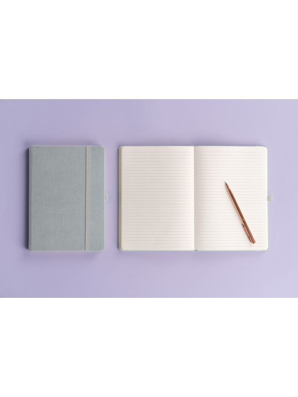 NOTIQUE NOTIQUE Notes Balacron, ezüst, bélelt, 15 x 21 cm