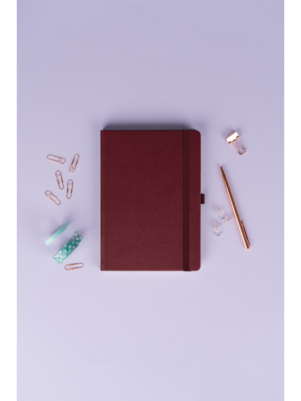 NOTIQUE NOTIQUE Notes Balacron, bordó, pöttyös, 15 x 21 cm