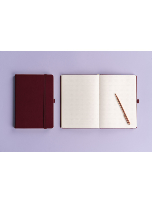 NOTIQUE NOTIQUE Notes Balacron, bordó, pöttyös, 15 x 21 cm