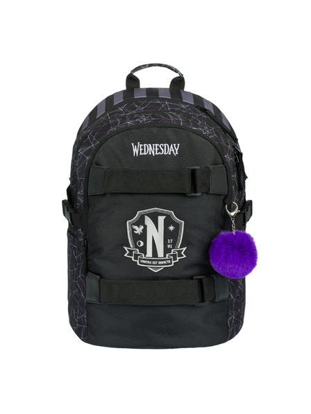 BAAGL  Fekete Iskola Hátizsák Skate szerda Nevermore Baagl