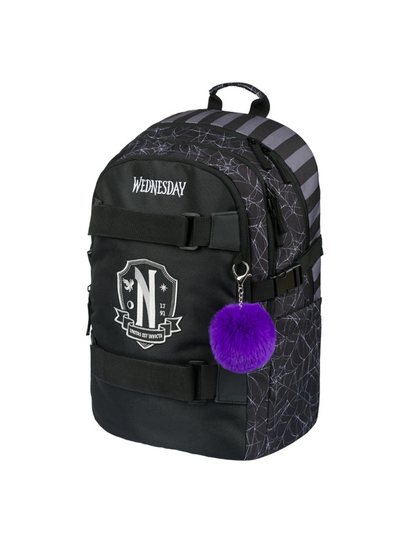 BAAGL  Fekete Iskola Hátizsák Skate szerda Nevermore Baagl