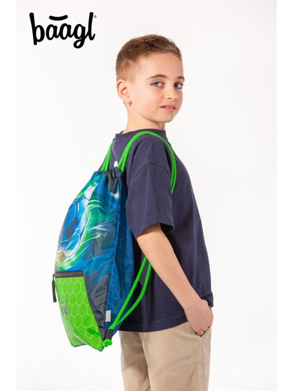 BAAGL  Kék táska zsebbel Focilabda Baagl