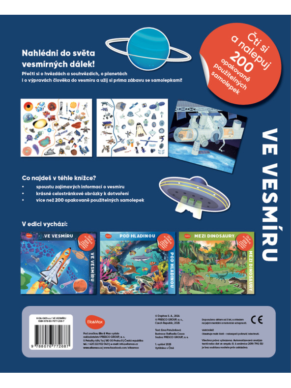 BAAGL  Olvass és ragassz – AZ ŰRBEN, matricás könyv