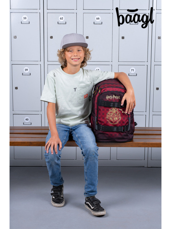 BAAGL  BAAGL Iskolai hátizsák Harry Potter Roxfort bordó