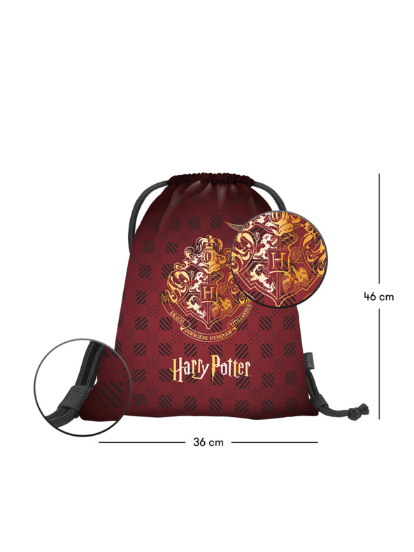 BAAGL  BAAGL SZETT 3 Skate Harry Potter Roxfort bordó: hátizsák, tolltartó, zsák
