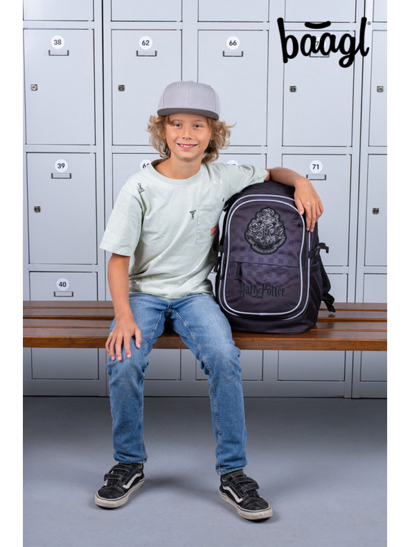 BAAGL  BAAGL SZETT 3 Core Harry Potter Roxfort fekete: hátizsák, tolltartó, zsák