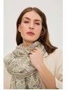 Moodo Olívzöld mintás sál Moodo