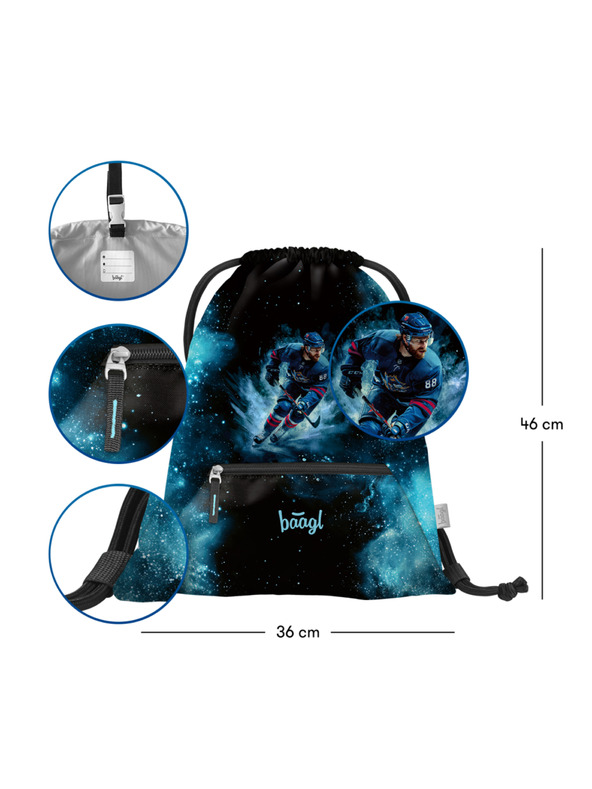BAAGL  BAAGL Zsák zsebbel Hokej
