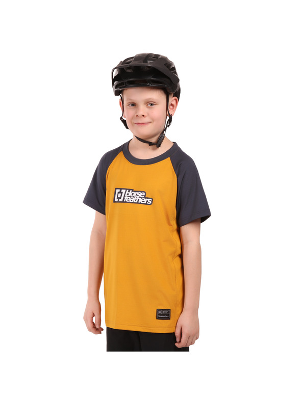 Horsefeathers Gyerek kerékpáros mez Spike - sunflower/indigo