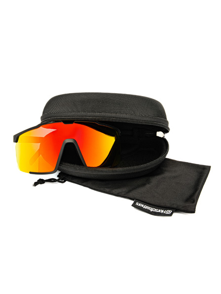 Horsefeathers Kerékpáros szemüveg Proton - matt black/mirror red