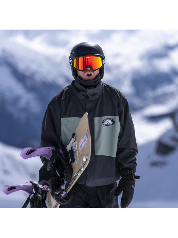 Horsefeathers Huck snowboard szemüveg - black/mirror red