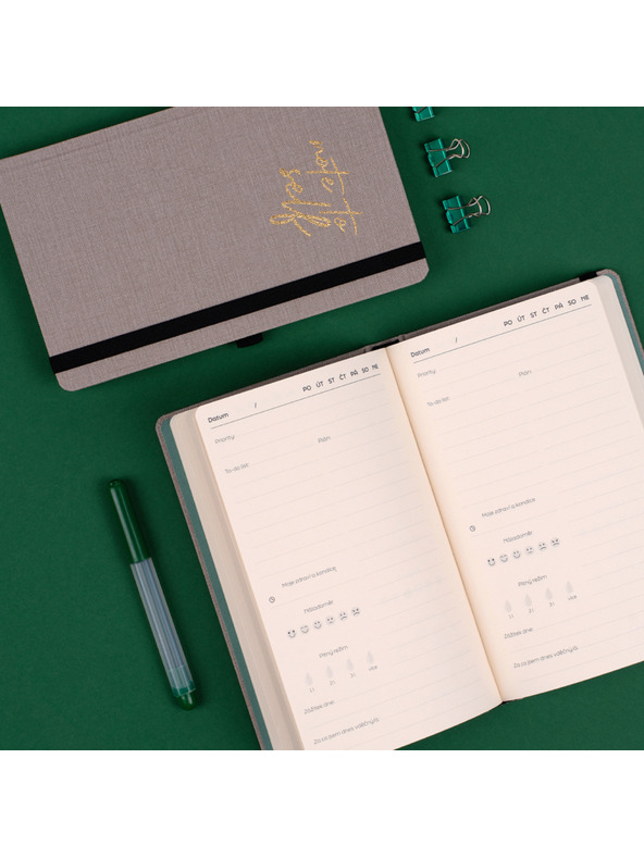 ELLA & MAX Undatált jegyzetfüzet Note to self, 5 perc naponta, 13 × 21 cm