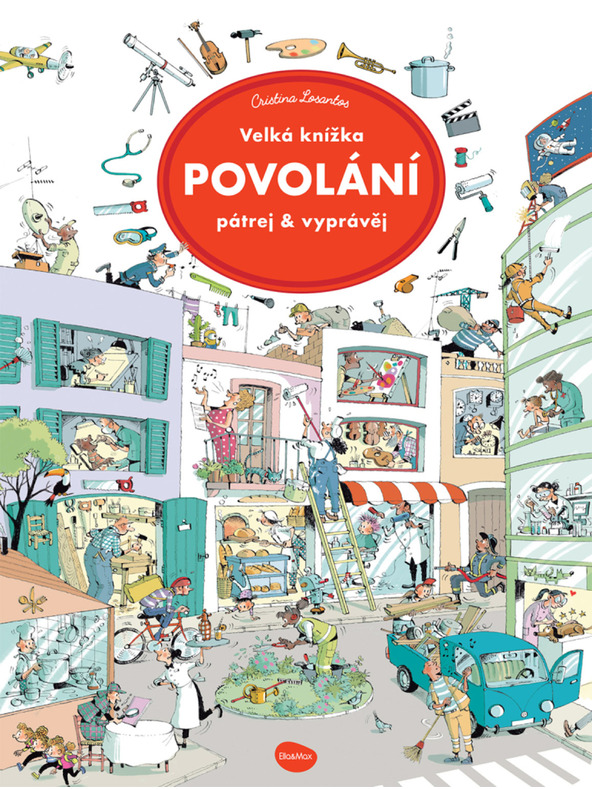 ELLA & MAX Nagy FOGLALKOZÁSOK könyv – Keresd & mesélj