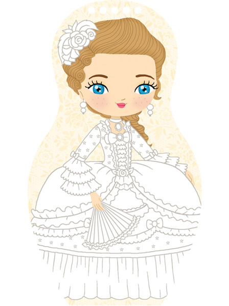 ELLA & MAX Öltözzük fel a babákat HERCEGNŐ EMMA – Kifestőkönyv