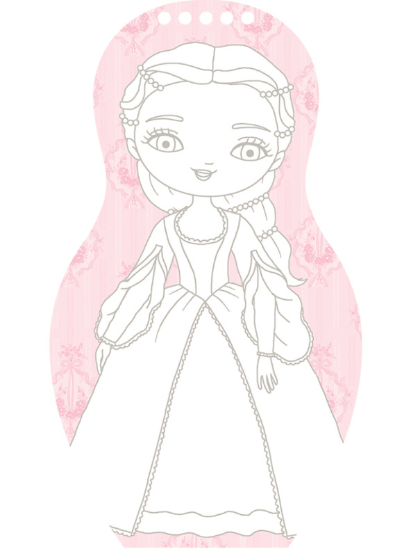 ELLA & MAX Öltözzük fel a babákat HERCEGNŐ EMMA – Kifestőkönyv