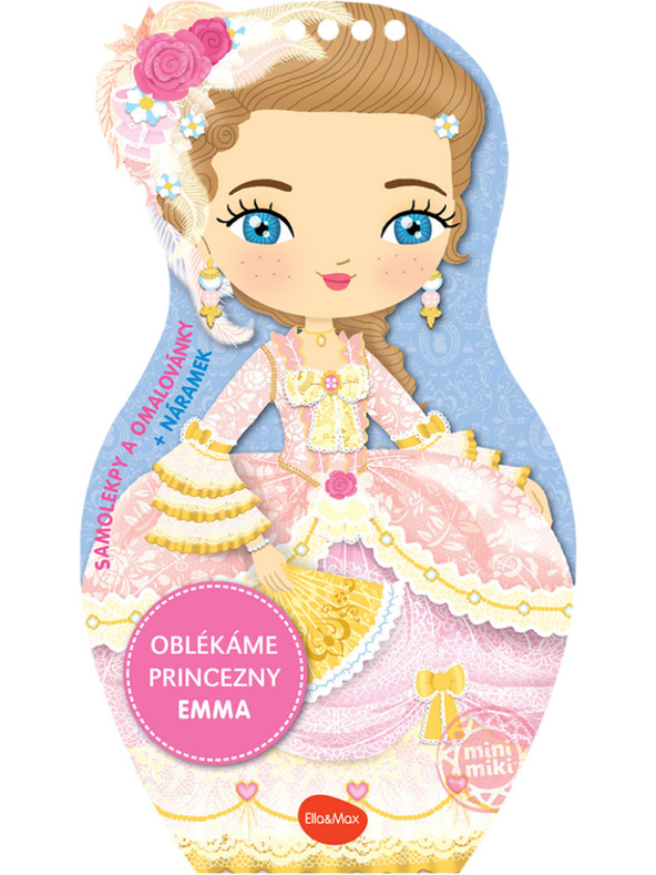 ELLA & MAX Öltözzük fel a babákat HERCEGNŐ EMMA – Kifestőkönyv