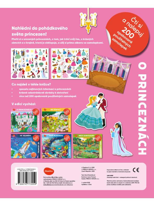 ELLA & MAX Olvasd és ragaszd – A HERCEGNŐKRŐL, matrica könyv