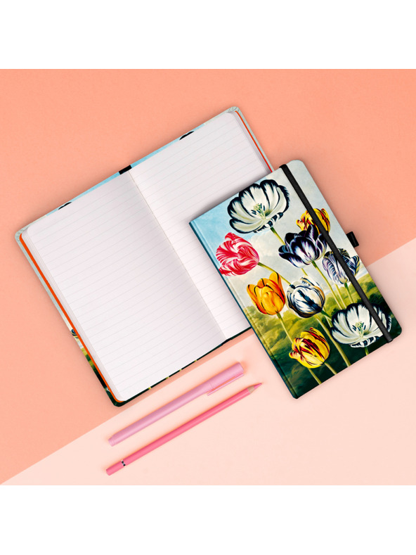 NOTIQUE NOTIQUE Jegyzettömb Tulipánok Kateřina Winterová, vonalas, 13 x 21 cm