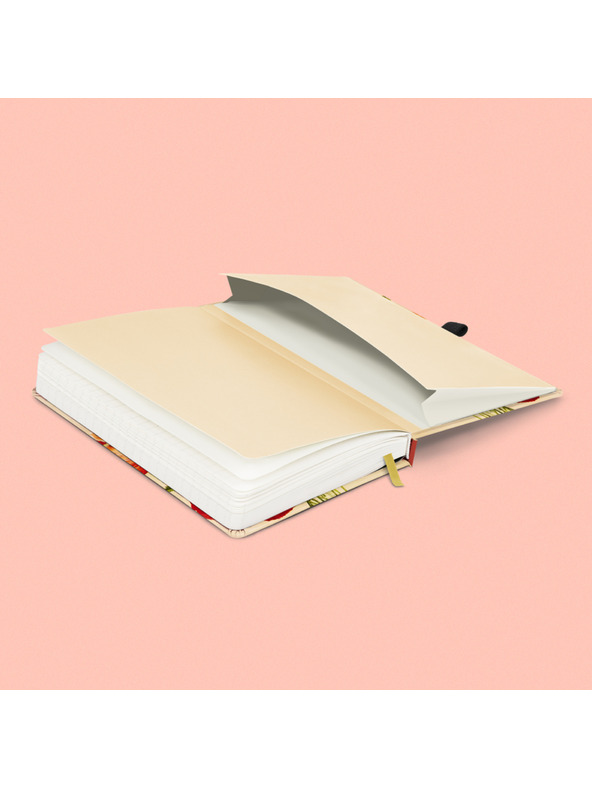 NOTIQUE NOTIQUE Jegyzettömb Pipacs Kateřina Winterová, vonalas, 13 x 21 cm