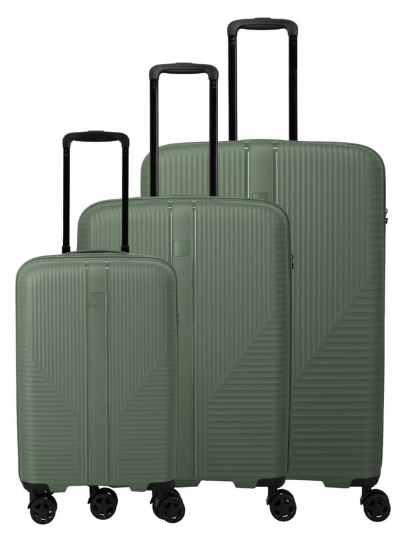 Travelite Utazási bőrönd szett Travelite Air Stripe S,M,L Slim Green